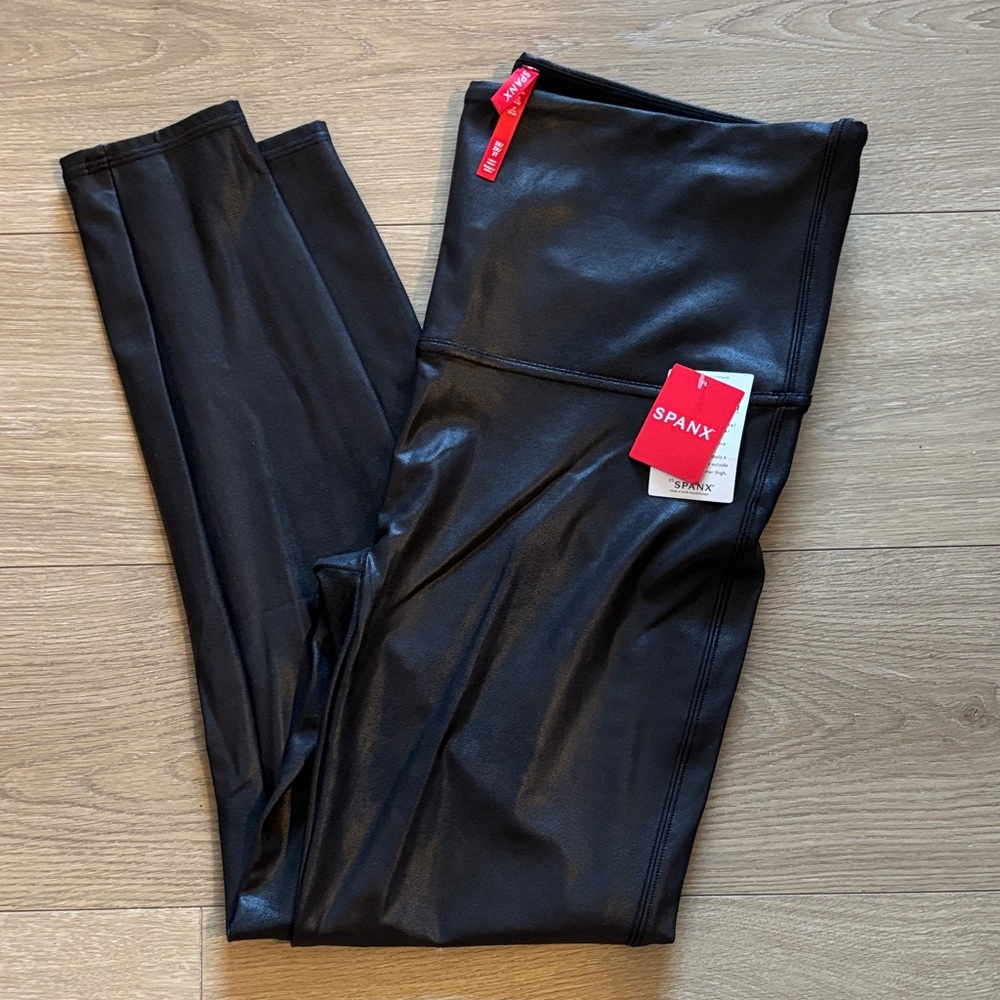SPANX Faux leather Black Leggings